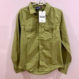 Brooklyn’s Best men’s olive green casual button down shirt size medium NWT